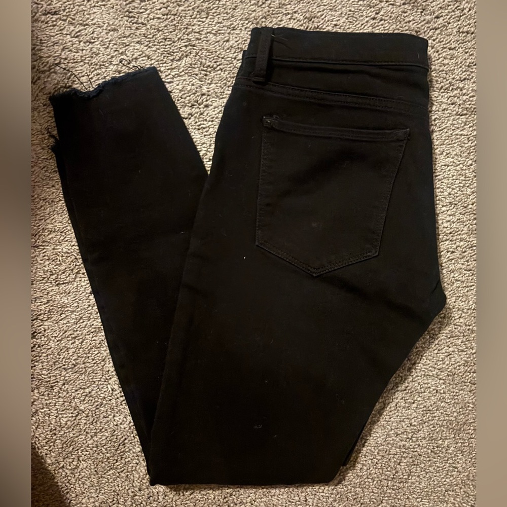 BANANA REPUBLIC Raw Hem Black Skinny Jeans